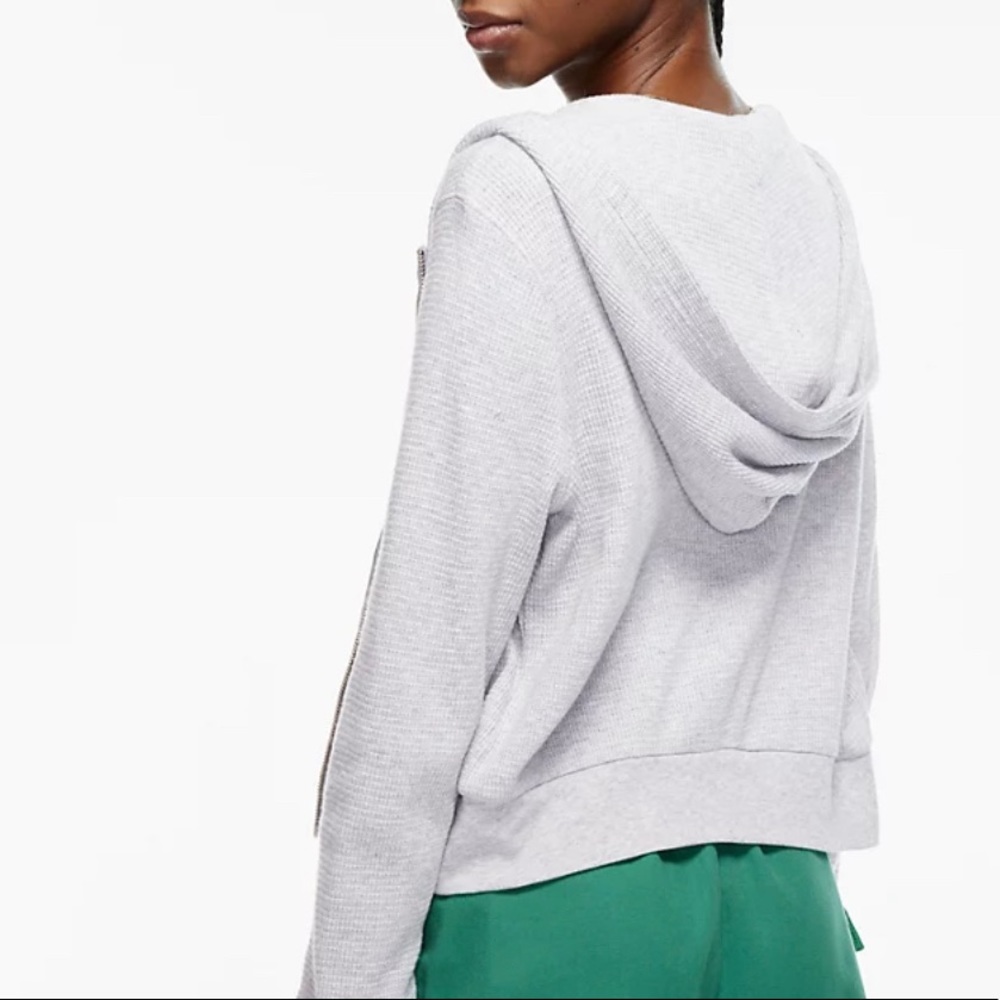 TNA Cropped Waffle Hoodie